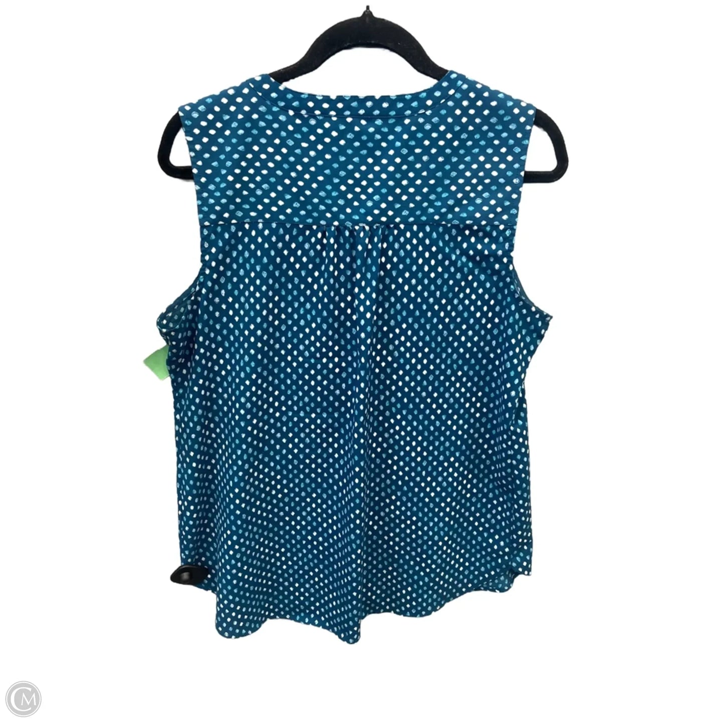 Top Sleeveless By Croft And Barrow In Blue, Size: M