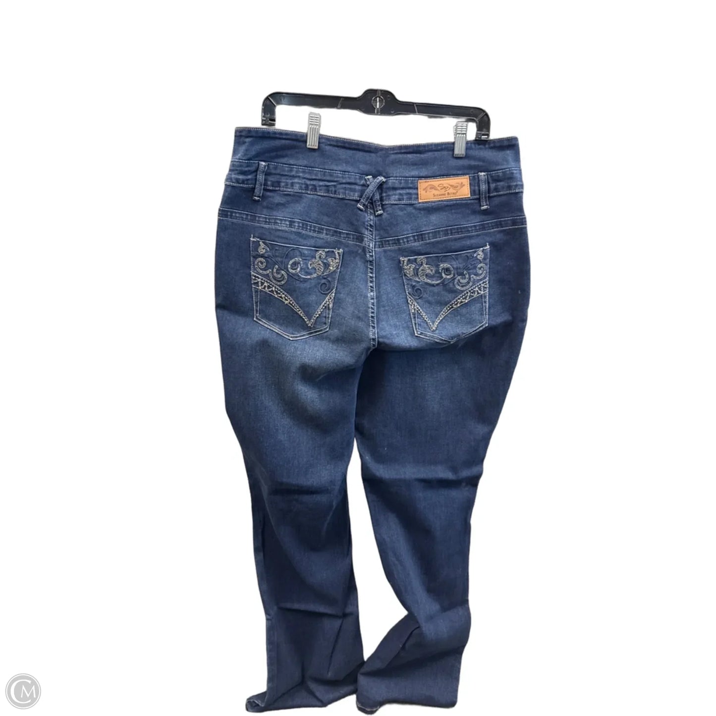 Jeans Boot Cut By Suzanne Betro In Blue Denim, Size: 16