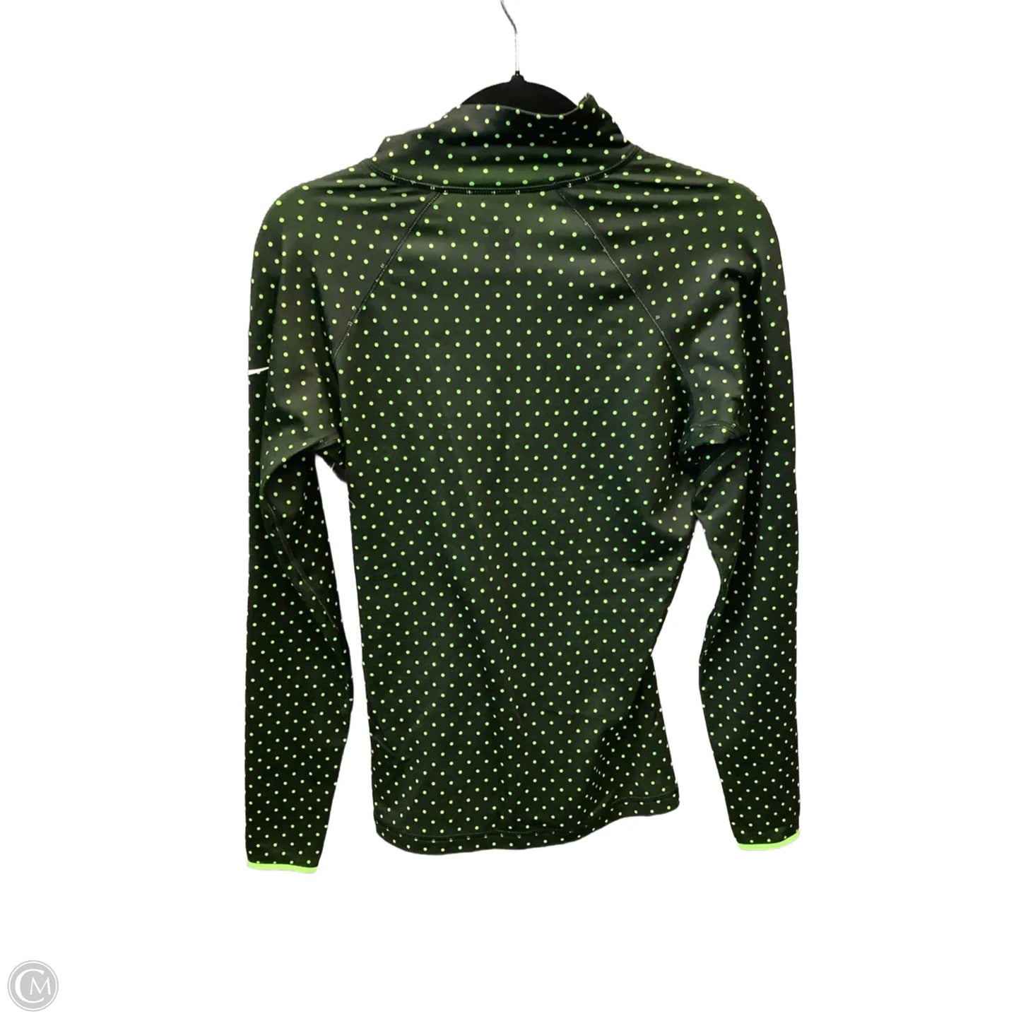 Athletic Top Long Sleeve Collar By Nike Apparel In Polkadot Pattern, Size: M