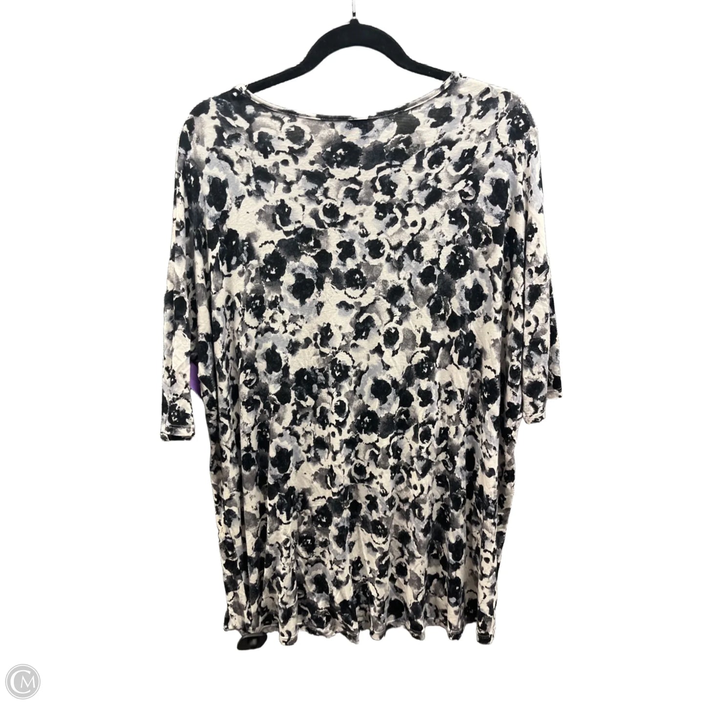 Top Short Sleeve By Agnes & Dora In Black, Size: Xl