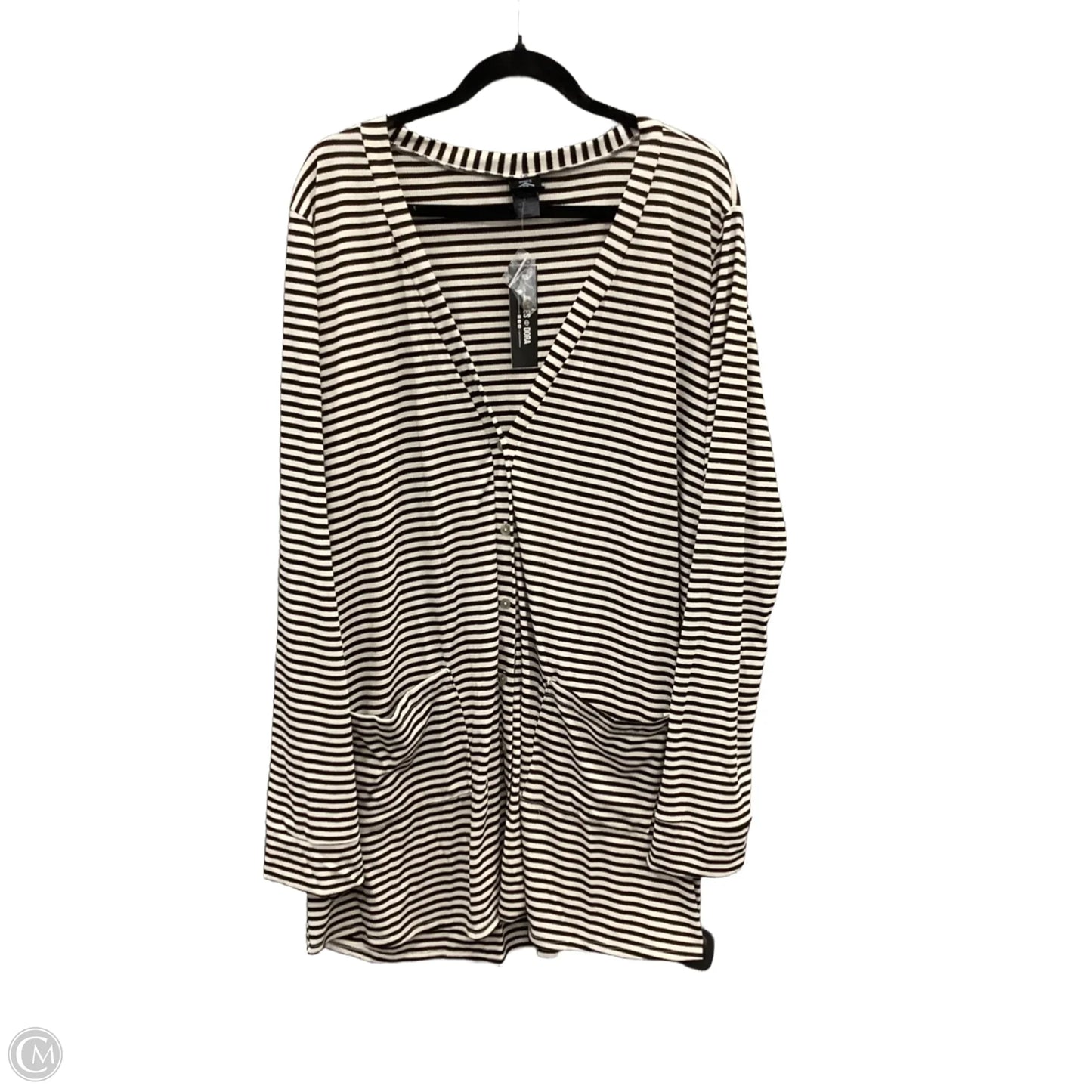 Cardigan By Agnes & Dora In Striped Pattern, Size: 3x