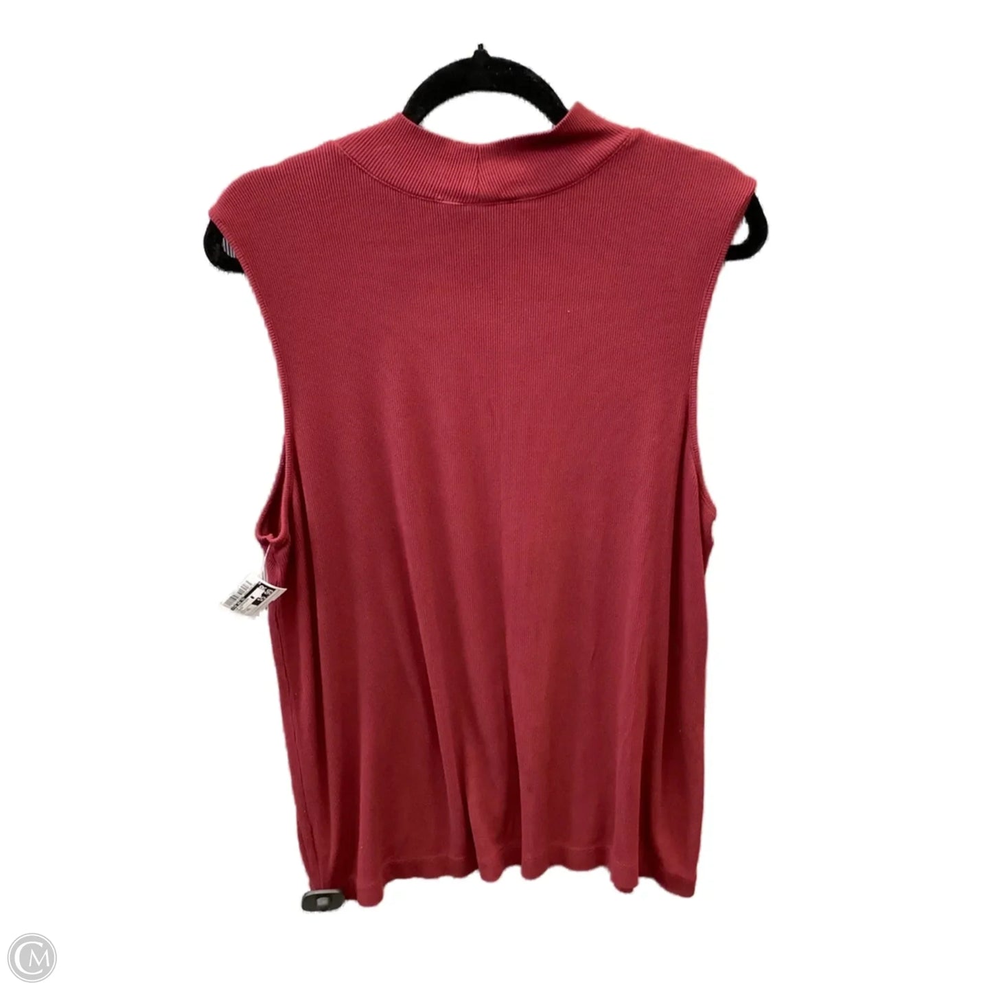 Top Sleeveless By Time And Tru In Maroon, Size: Xxl
