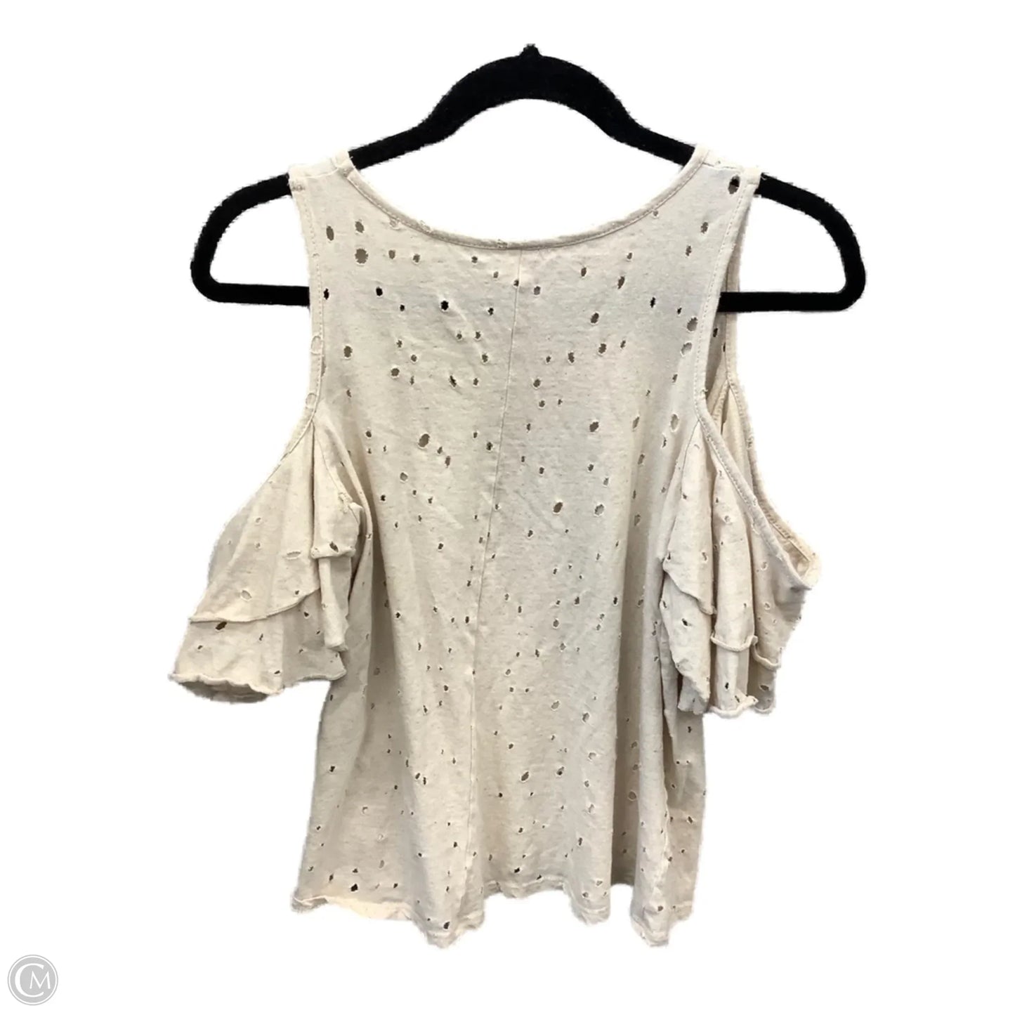 Top Short Sleeve By Alya In Tan, Size: S