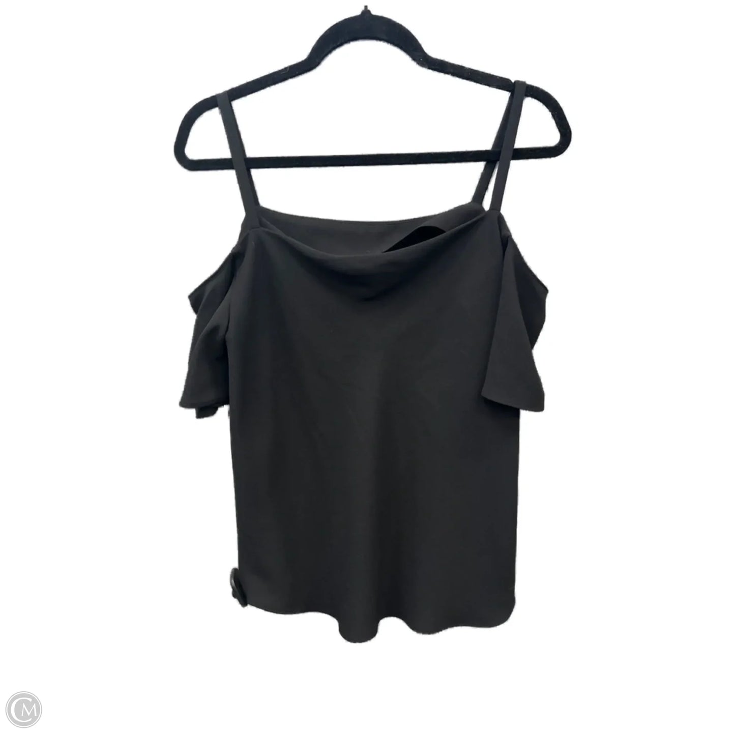 Top Short Sleeve By Ann Taylor In Black, Size: M