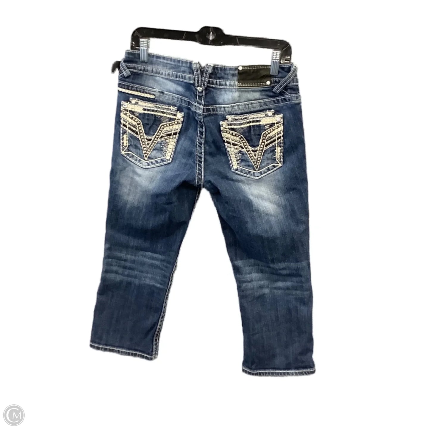 Capris By Vigoss In Blue Denim, Size: 8