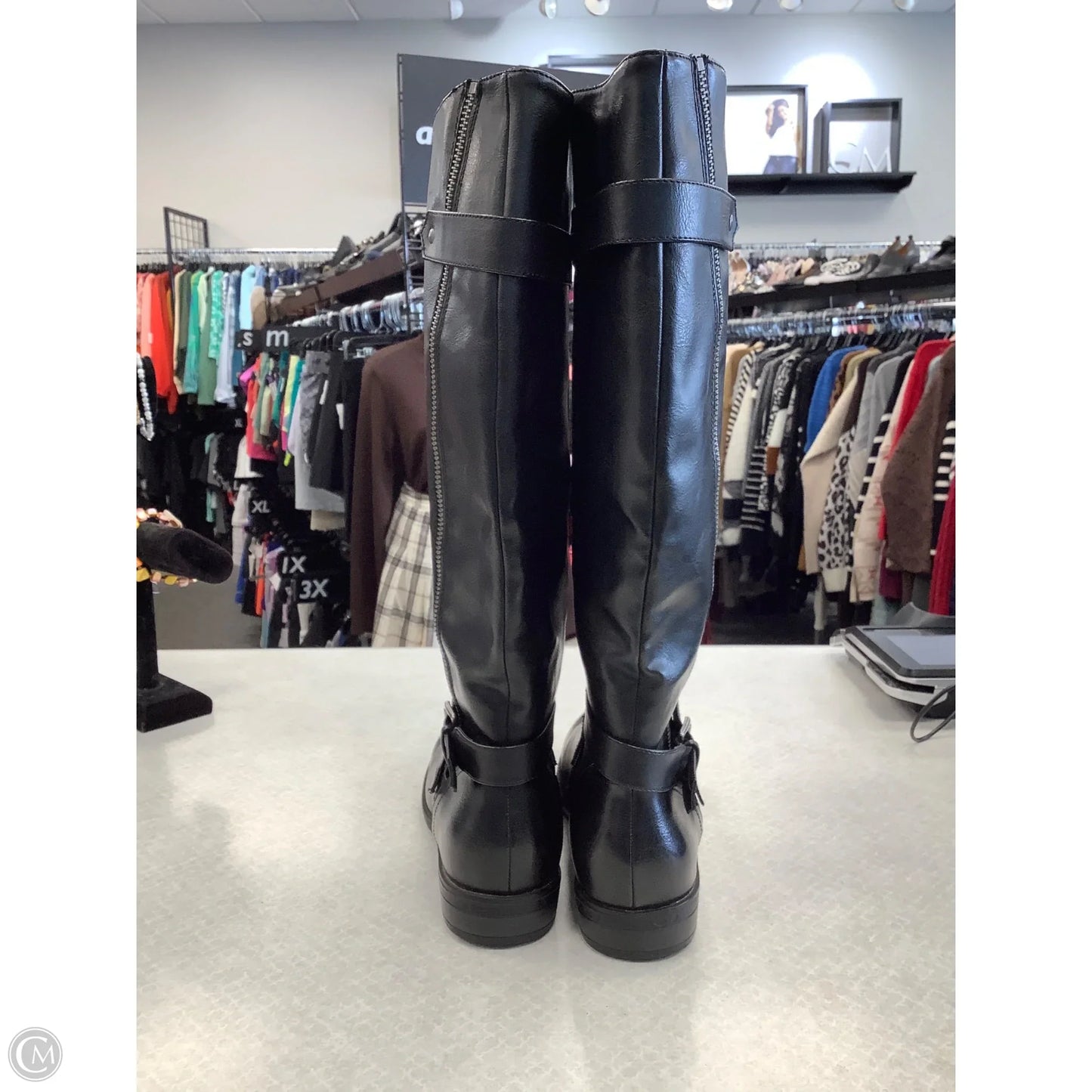 Boots Knee Flats By Rampage In Black, Size: 7.5