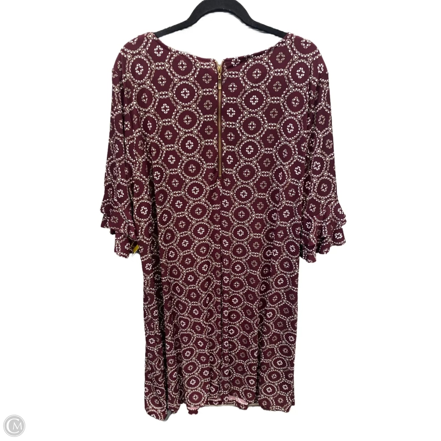 Dress Casual Midi By Perceptions In Maroon, Size: 3x