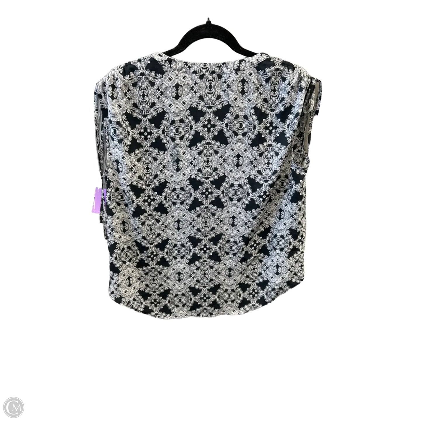 Top Sleeveless By Worthington In Black & White, Size: Lp