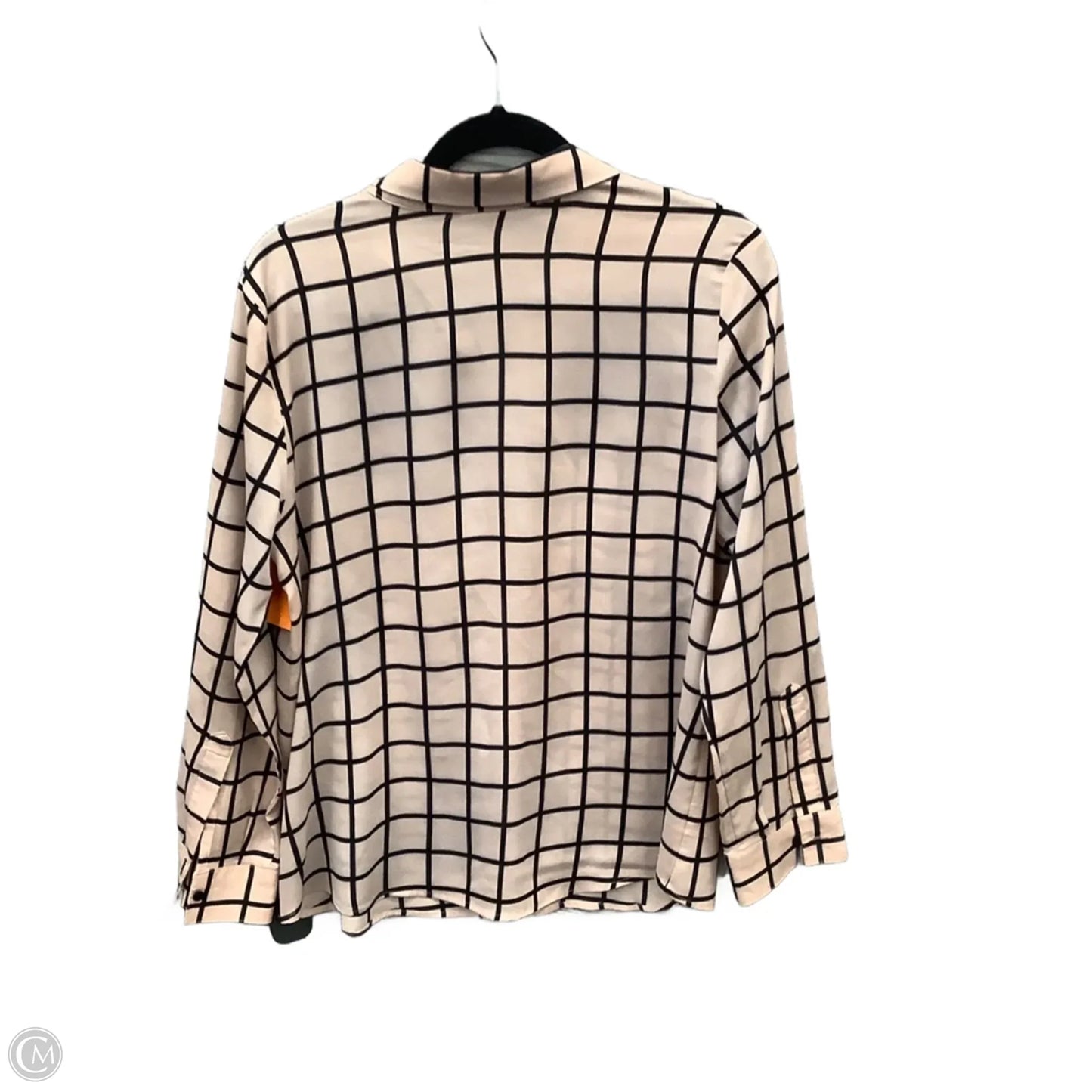 Top Long Sleeve By Calvin Klein In Black & Pink, Size: L