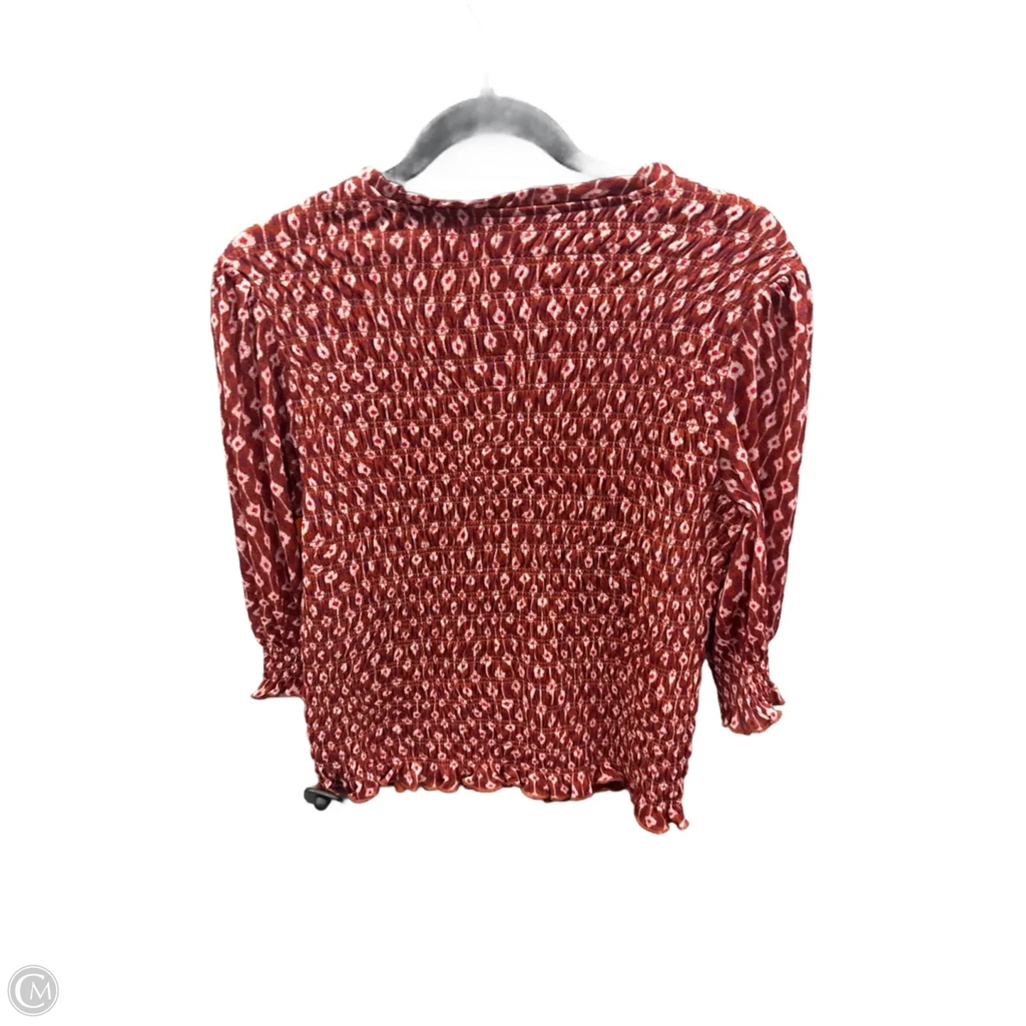 Top Long Sleeve By Time And Tru In Orange, Size: M