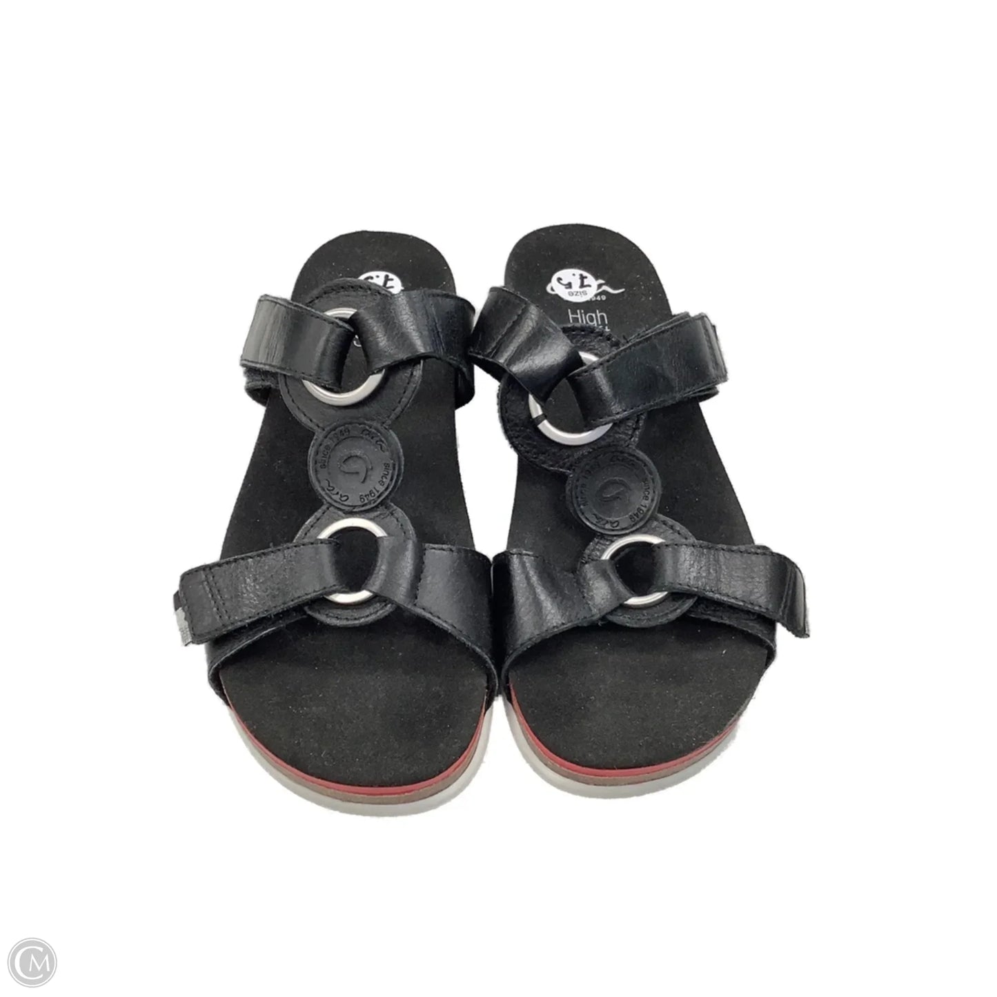 Sandals Heels Wedge By Clothes Mentor In Black, Size: 7.5