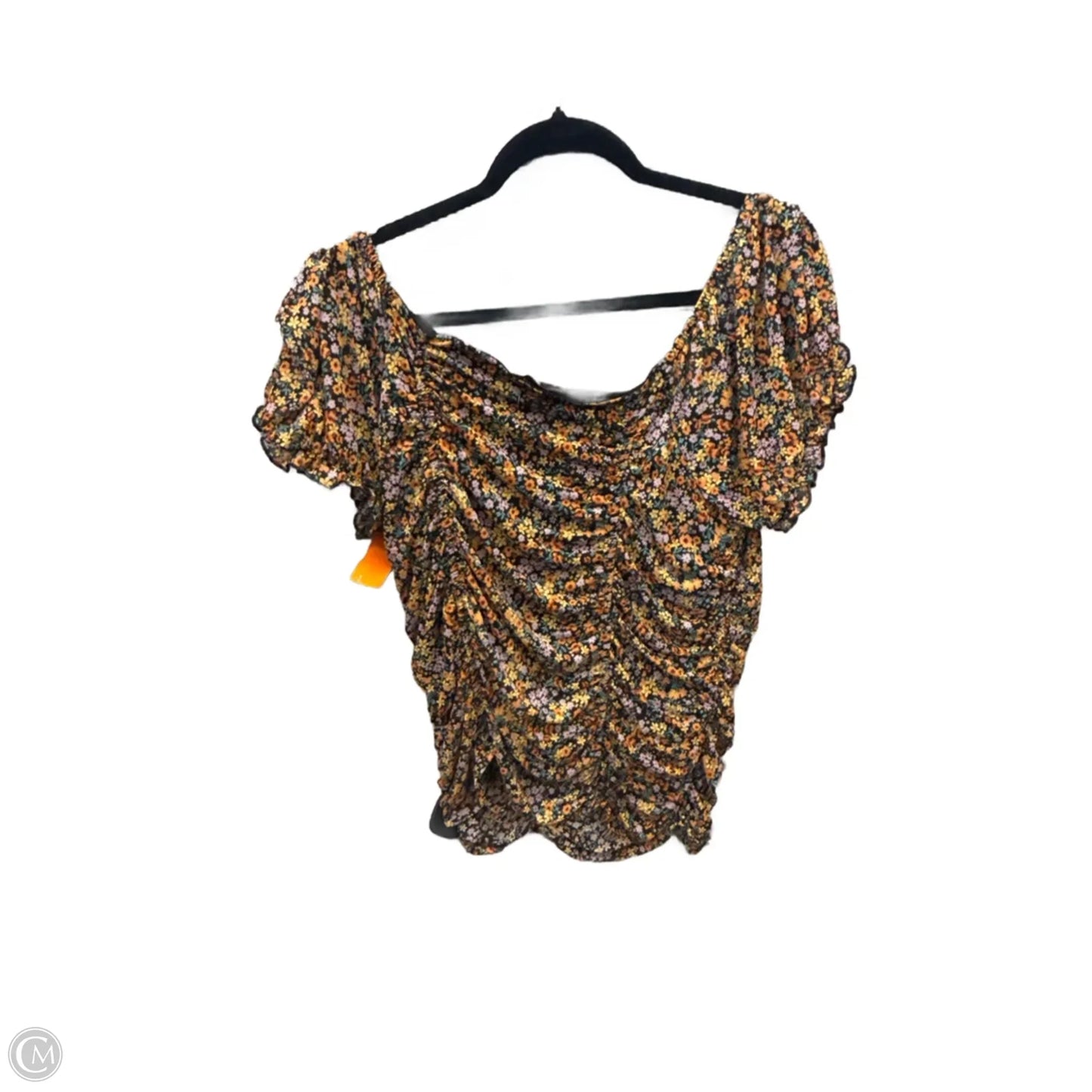 Top Short Sleeve By Almost Famous In Floral Print, Size: 2x