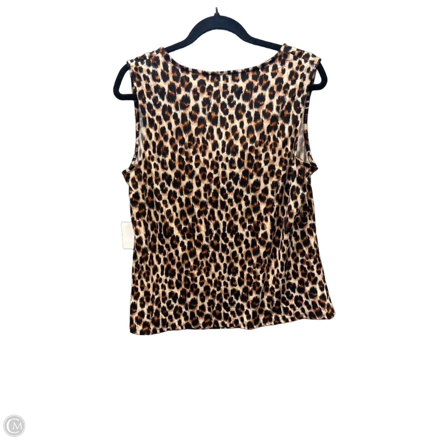Top Sleeveless By Perseption Concept In Animal Print, Size: M