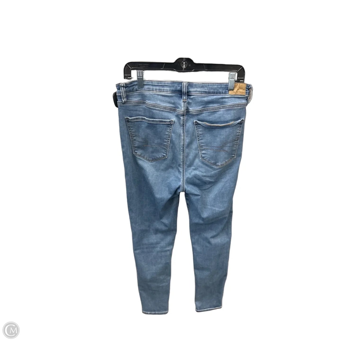 Jeans Skinny By American Eagle In Blue Denim, Size: 10