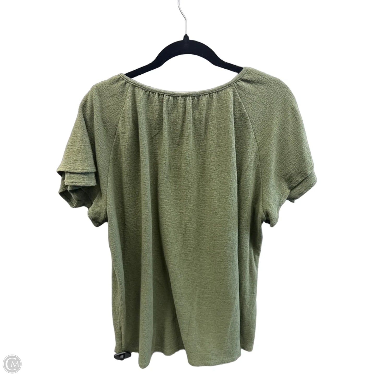 Top Short Sleeve By Terra & Sky In Green, Size: 1x