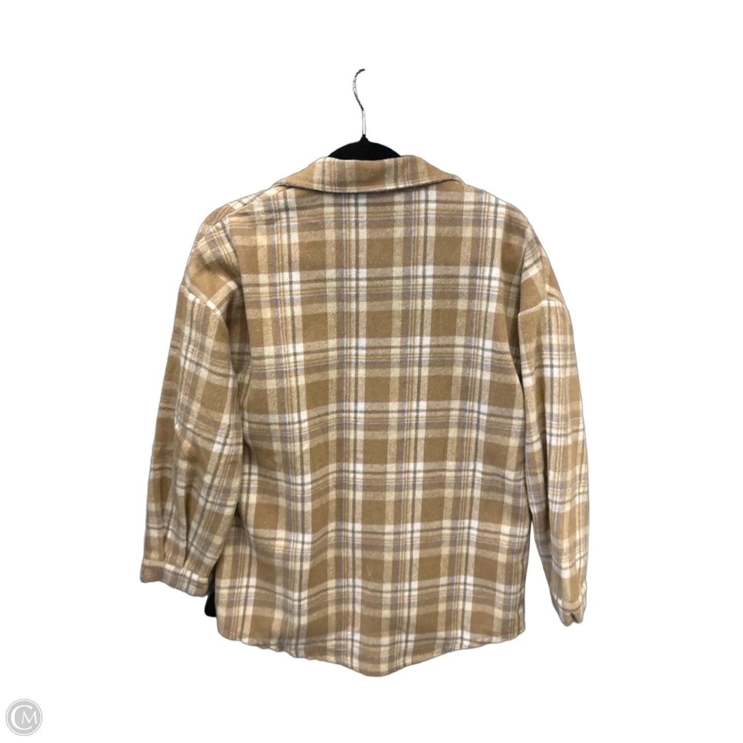 Jacket Shirt By Thml In Plaid Pattern, Size: S