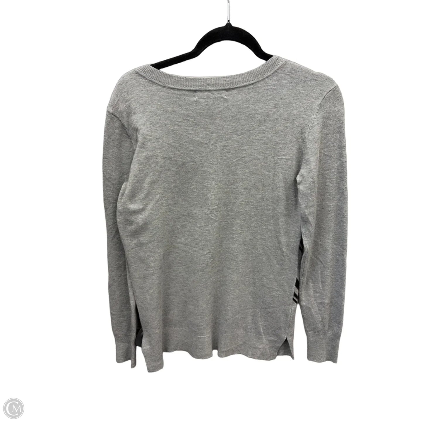 Top Long Sleeve By Liz Claiborne In Black & Grey, Size: S