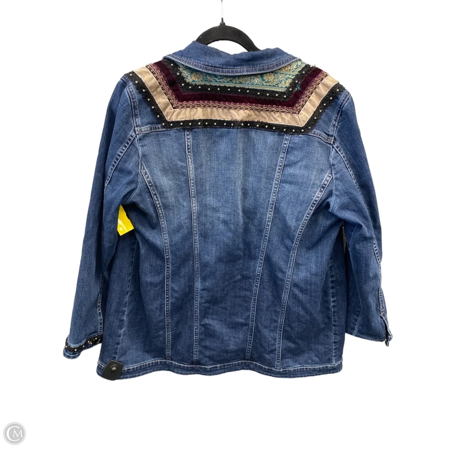 Jacket Denim By Chicos In Blue Denim, Size: L