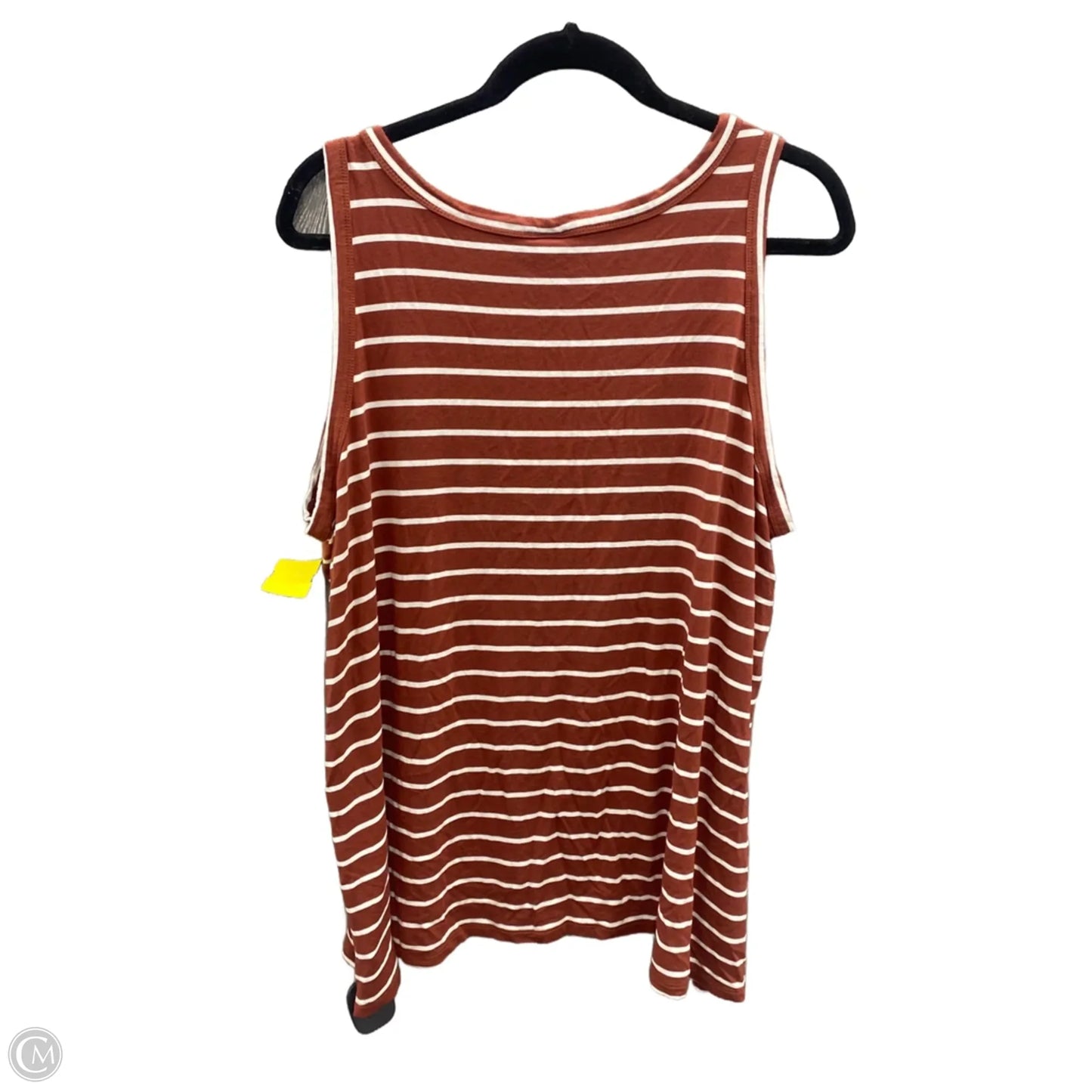 Top Sleeveless By Old Navy In Red & White, Size: 2x