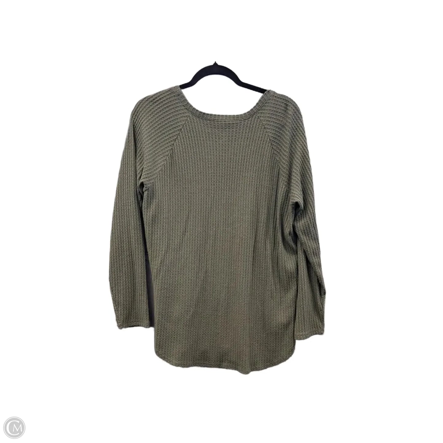 Top Long Sleeve By American Eagle In Green, Size: M