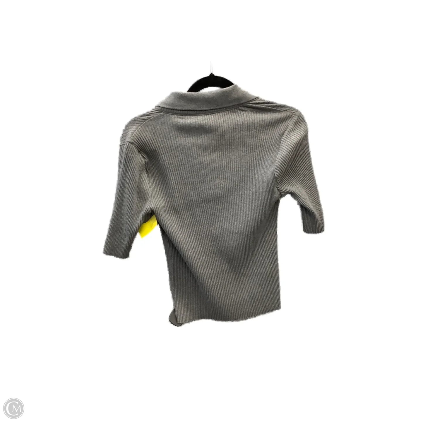Top Short Sleeve By Zara In Grey, Size: L