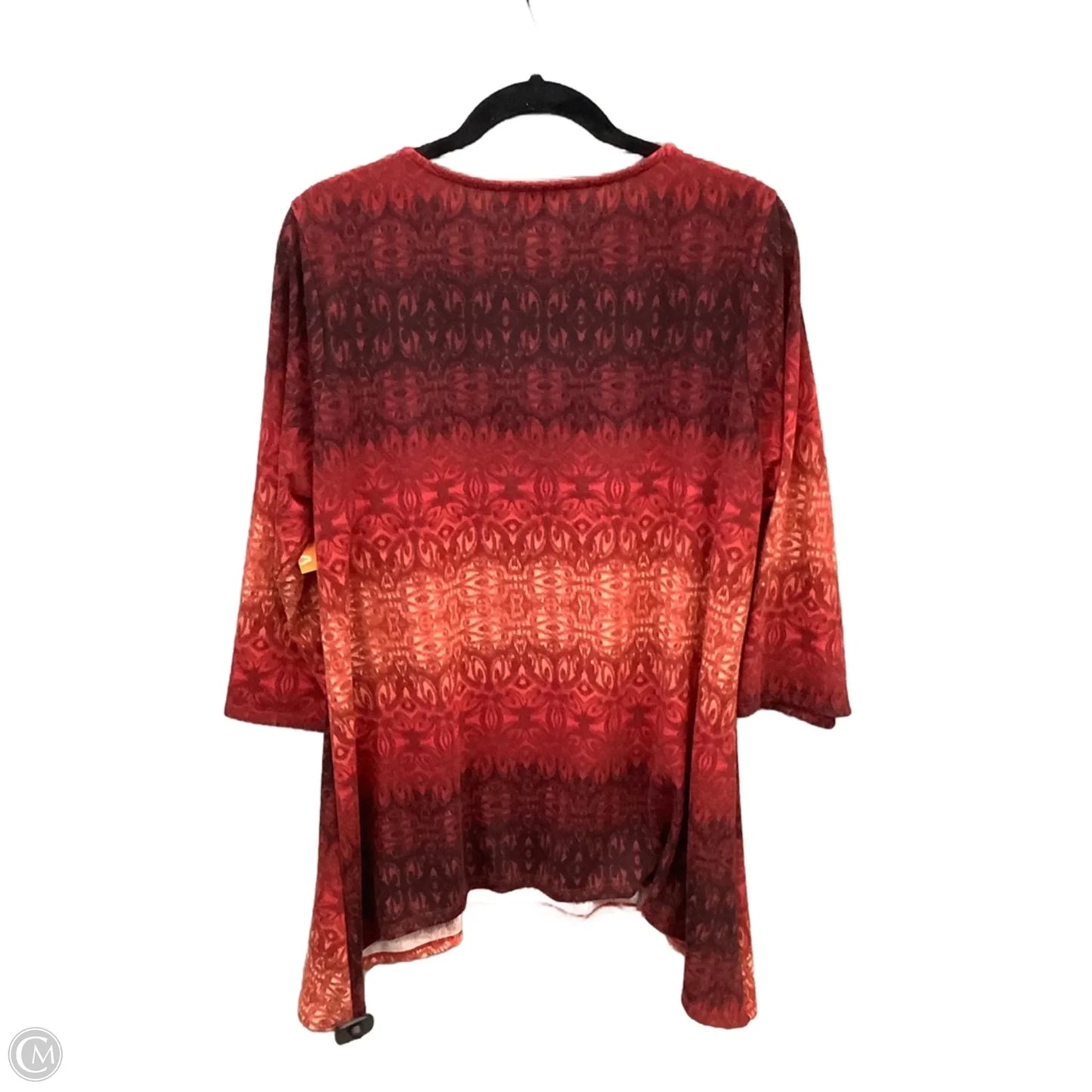 Top 3/4 Sleeve By Zac And Rachel In Red, Size: 1x