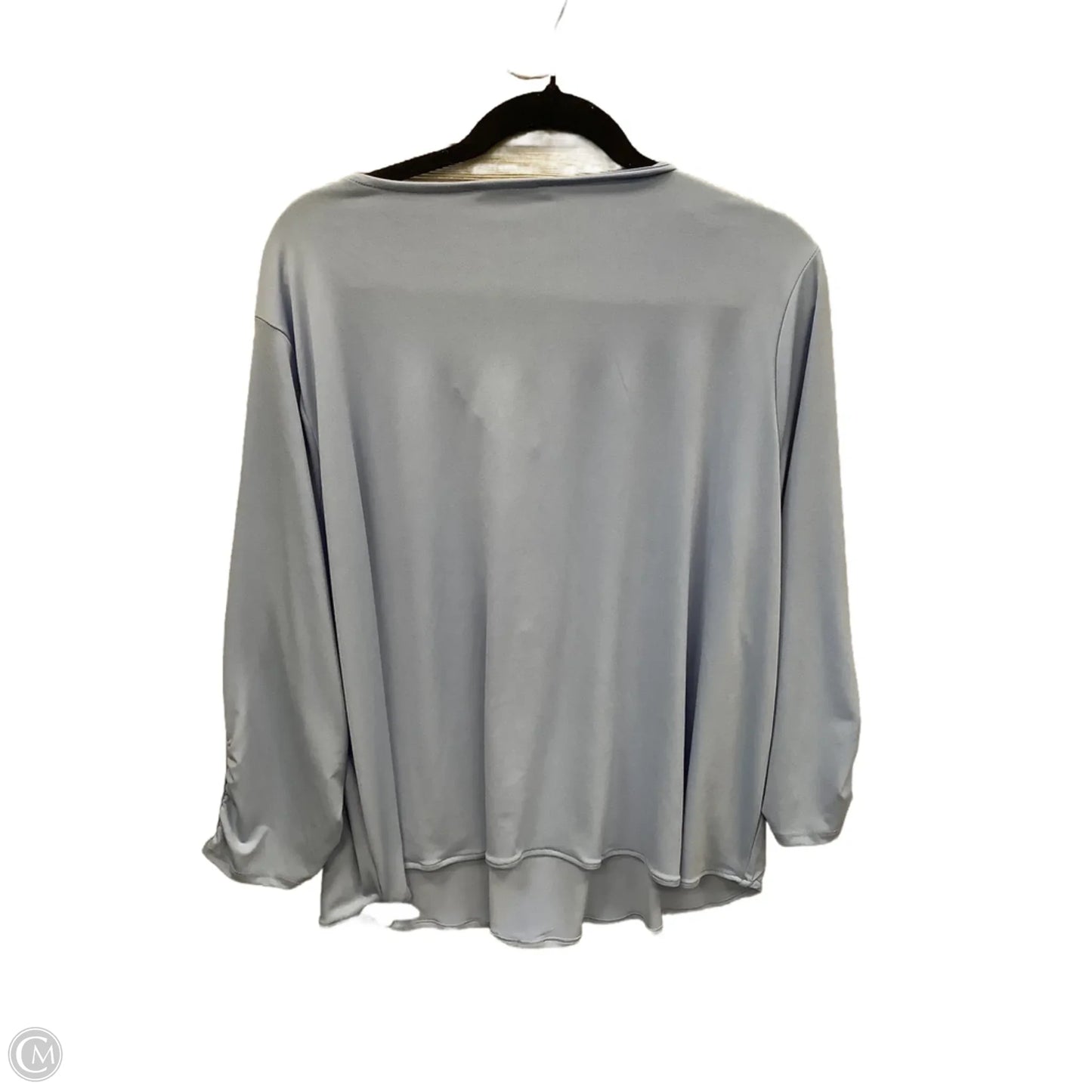 Top Long Sleeve By Zenana In Blue, Size: 3x