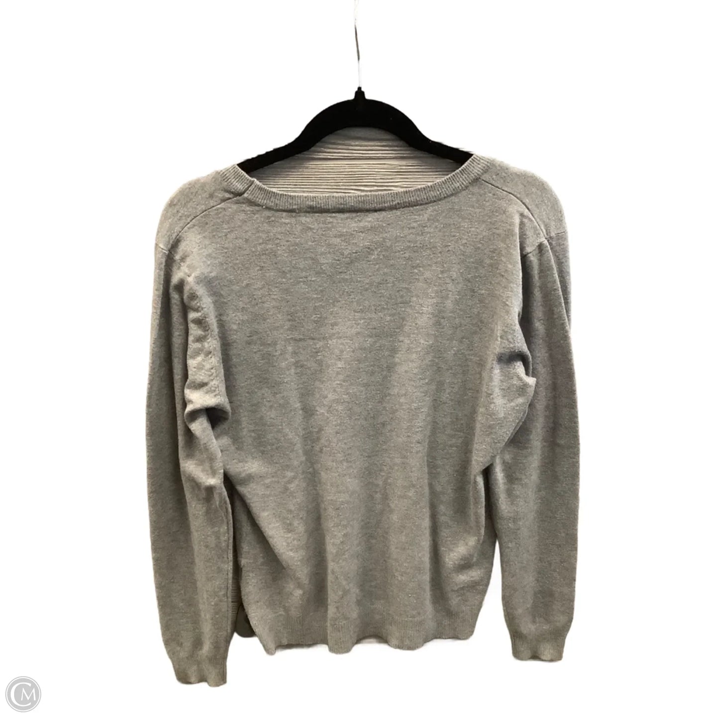 Top Long Sleeve By Vila Milano In Grey, Size: L