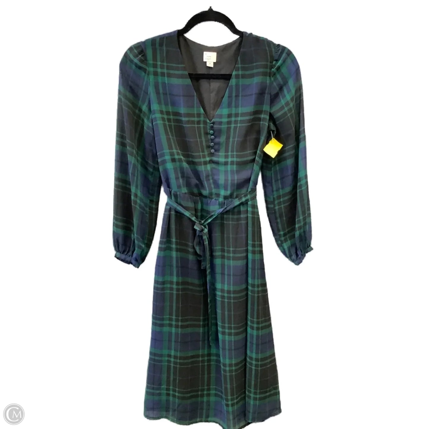 Dress Casual Maxi By A New Day In Plaid Pattern, Size: S