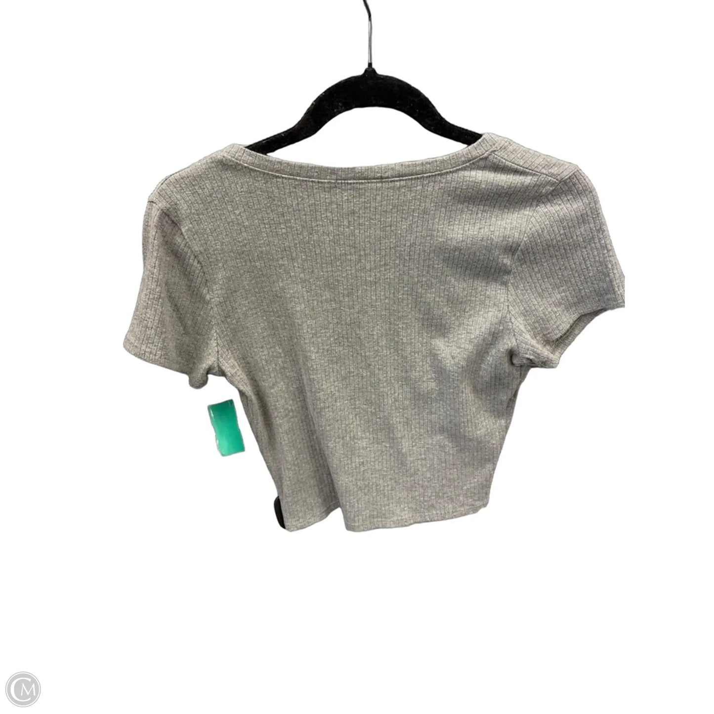 Top Short Sleeve Basic By Bozzolo In Grey, Size: L