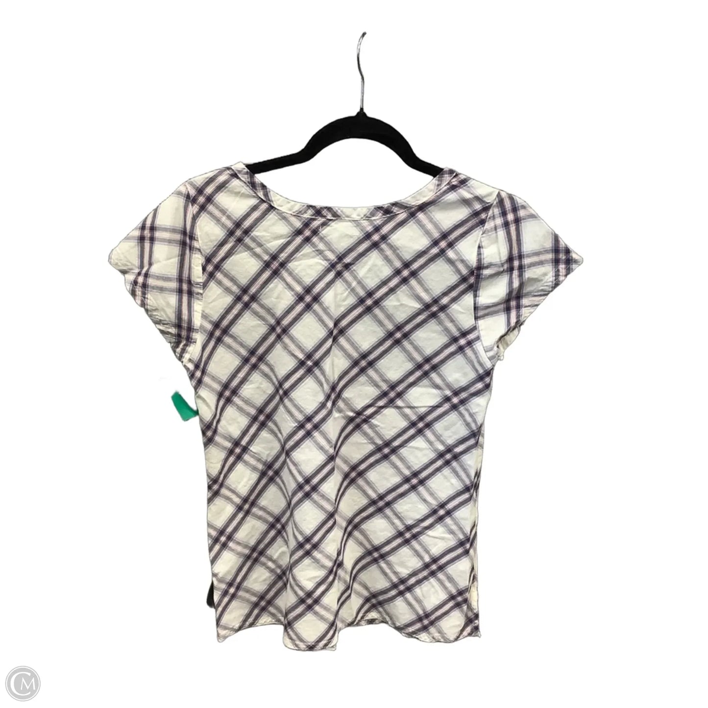 Top Short Sleeve By Carhartt In Plaid Pattern, Size: Xs