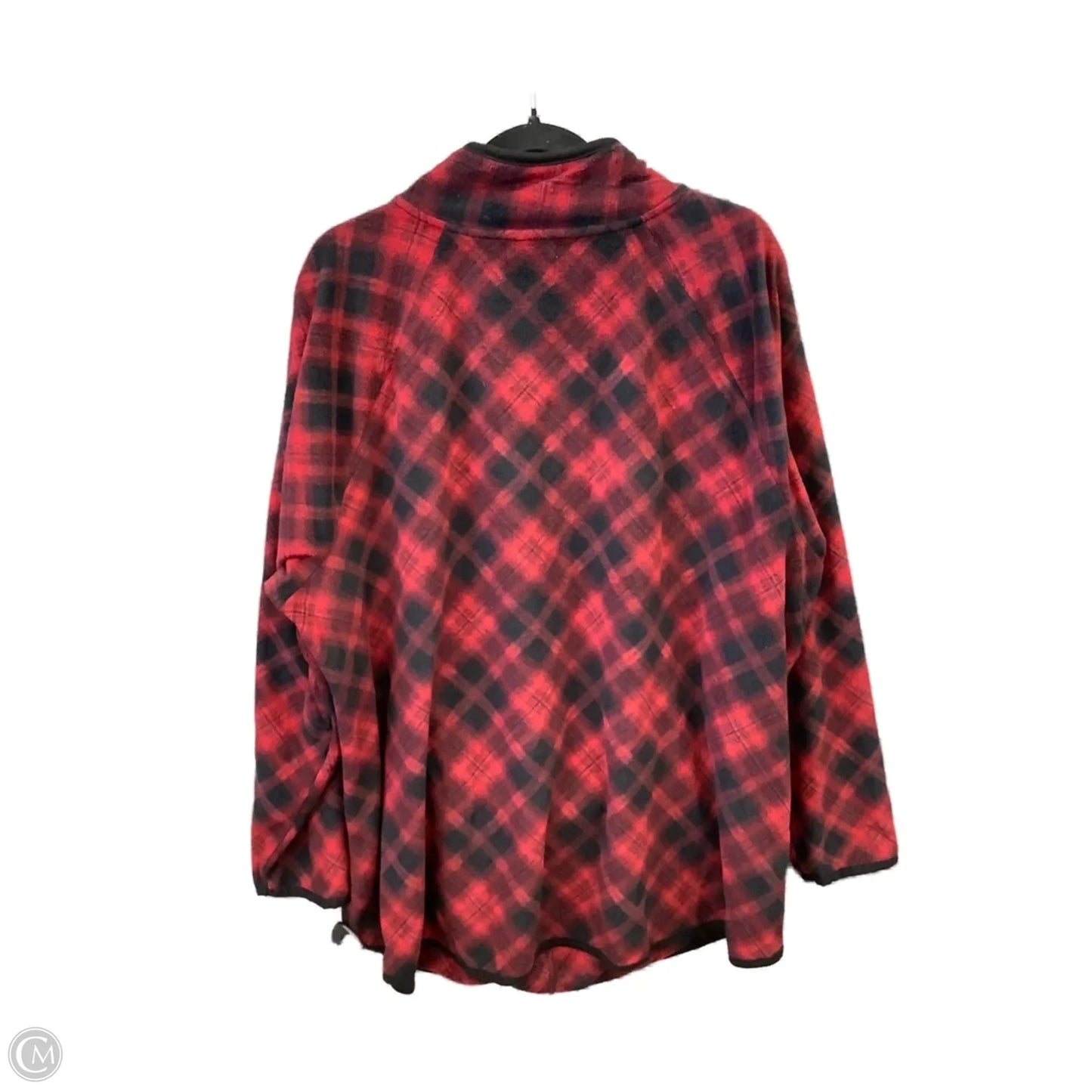 Sweatshirt Collar By Maurices In Black & Red, Size: 3x