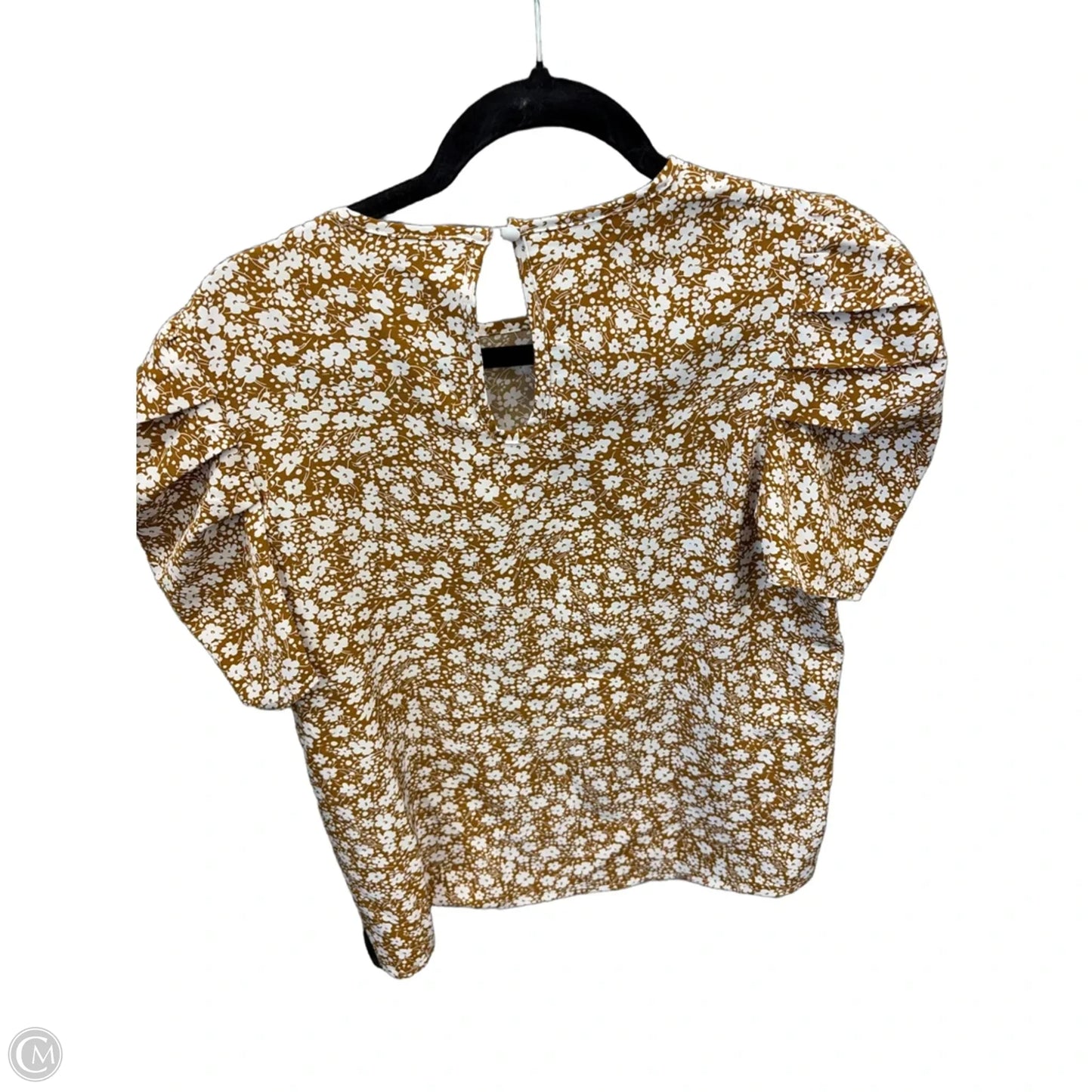 Top Short Sleeve By Shein In Floral Print, Size: S