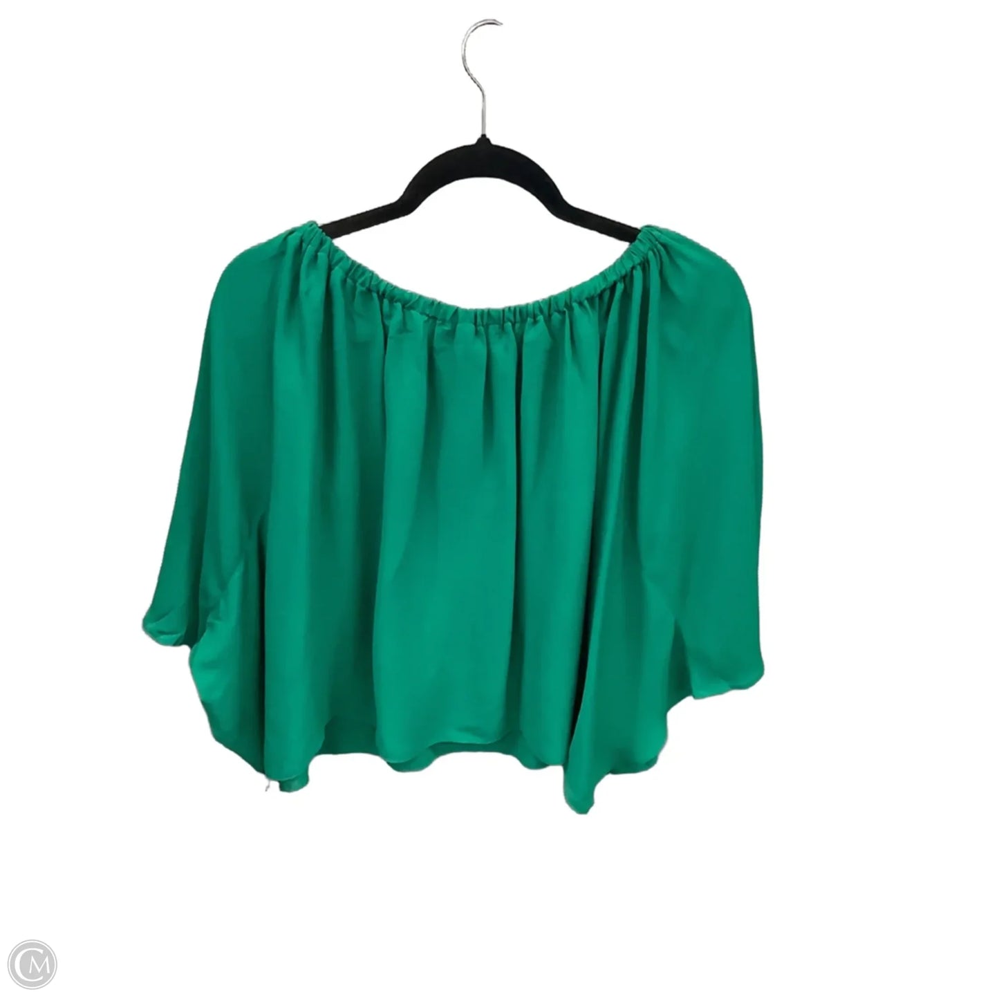 Blouse Short Sleeve By Clothes Mentor In Green, Size: S