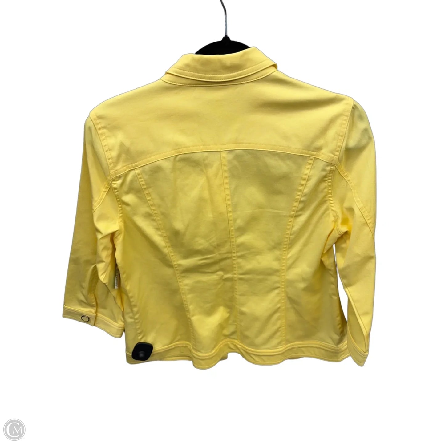 Jacket Shirt By Christopher And Banks In Yellow, Size: S