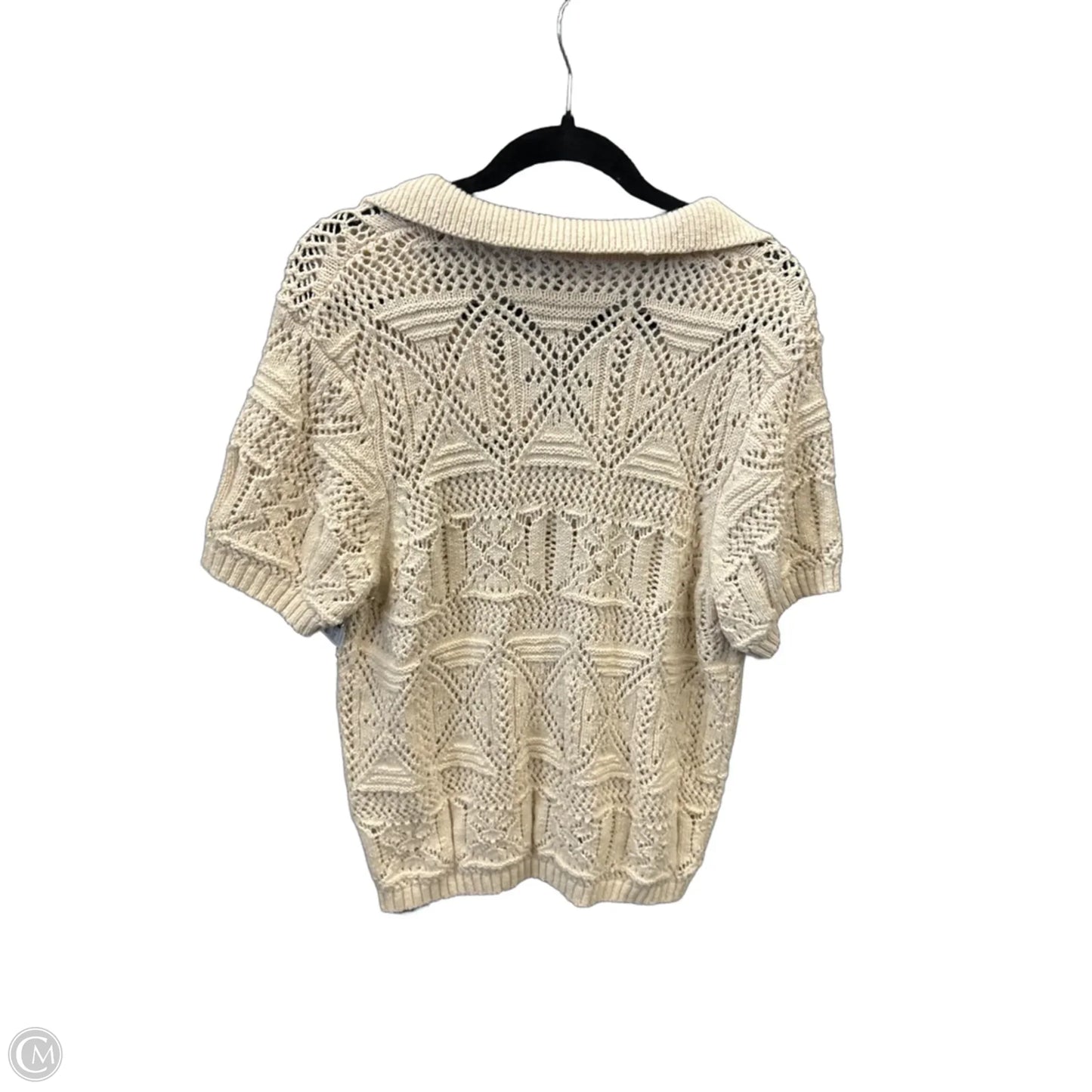 Sweater Short Sleeve By Falls Creek In Tan, Size: Xl