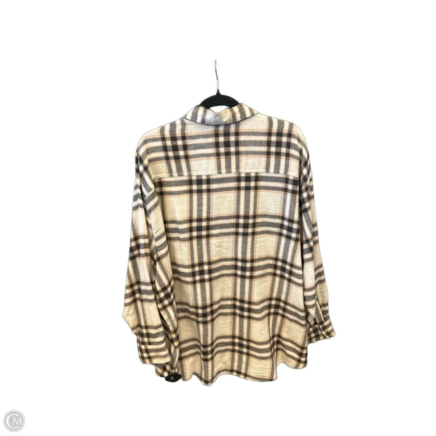 Top Long Sleeve By Old Navy In Plaid Pattern, Size: 2x