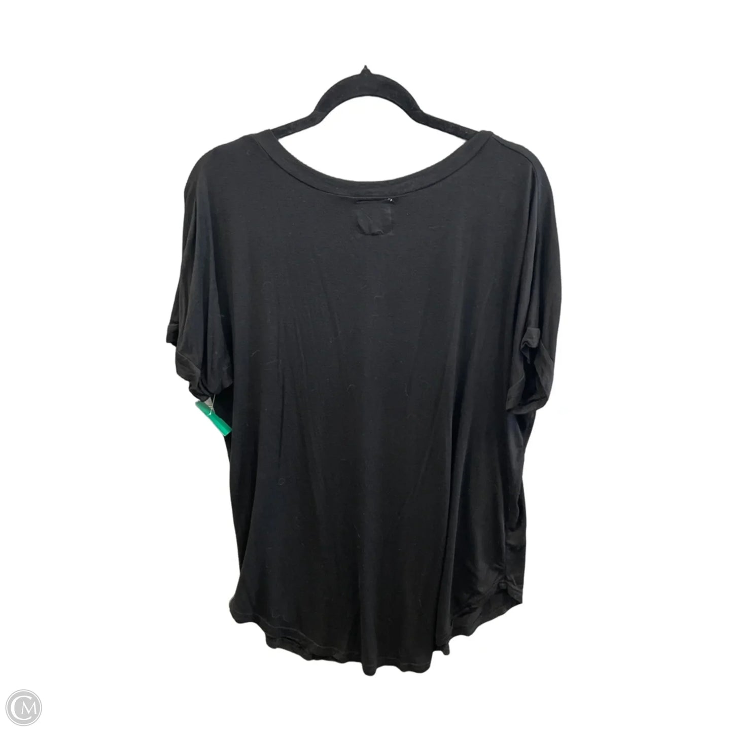 Tunic Short Sleeve By Clothes Mentor In Black, Size: L