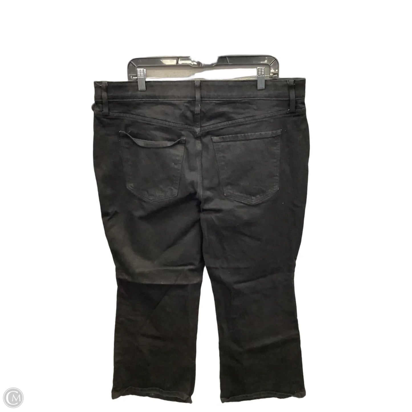 Jeans Flared By Terra & Sky In Black Denim, Size: 18