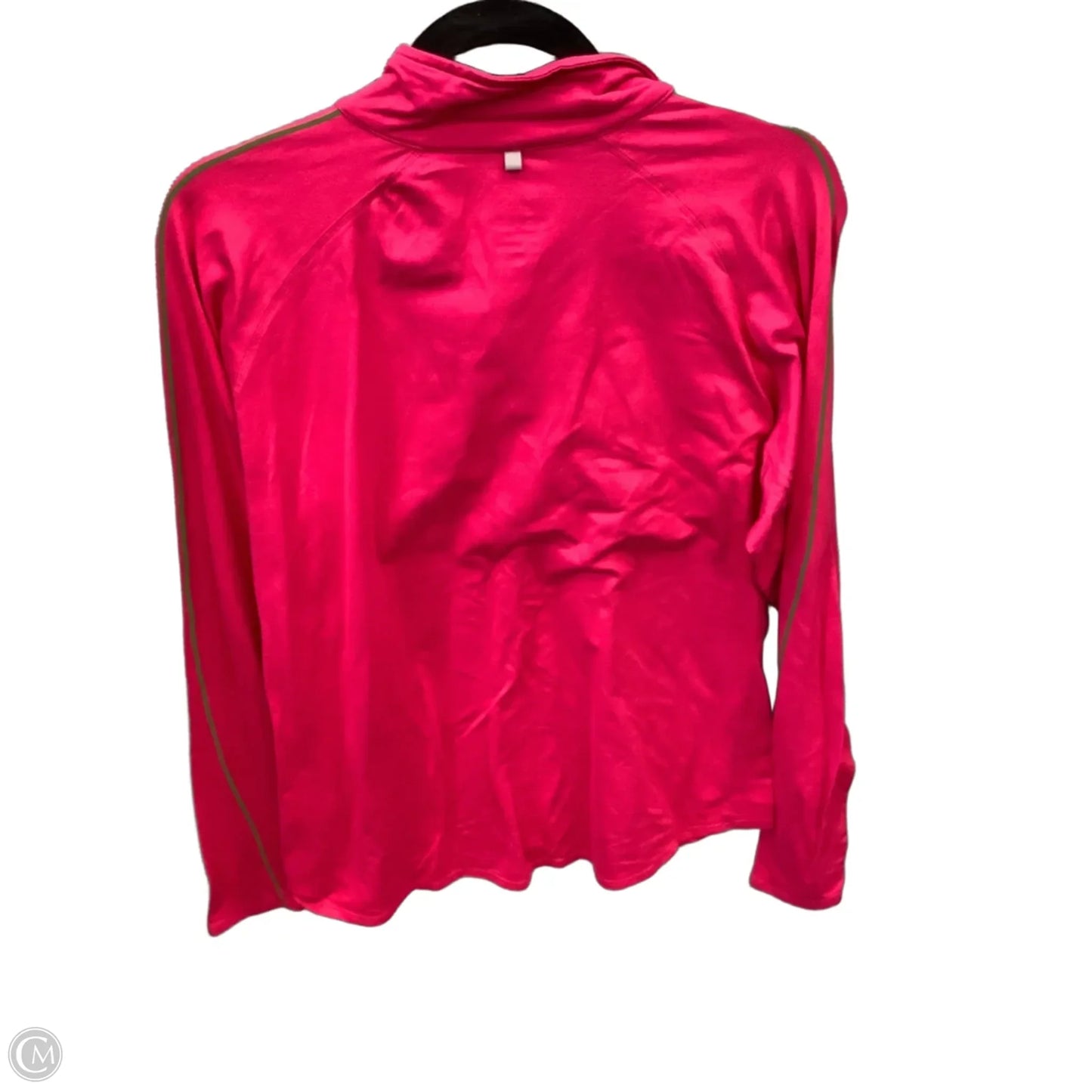 Athletic Top Long Sleeve Collar By Nike In Pink, Size: Xl