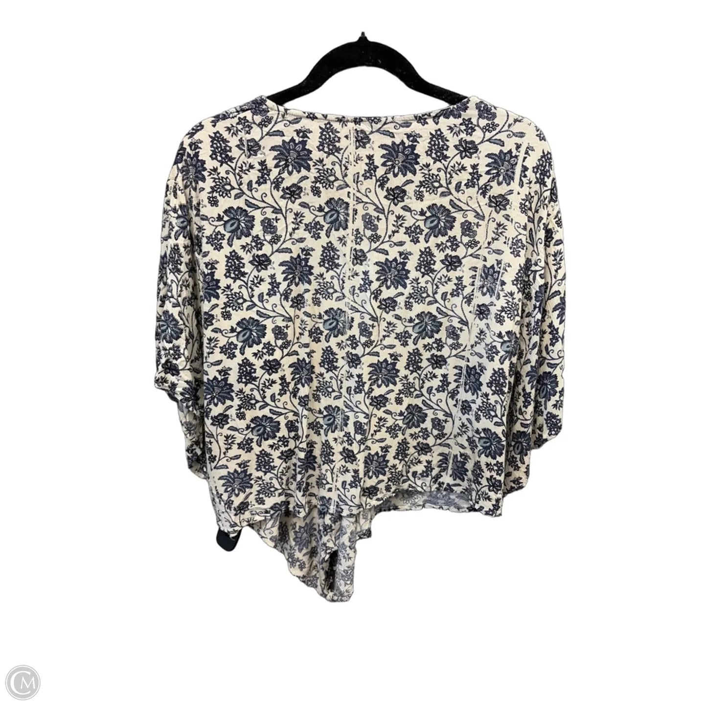 Top 3/4 Sleeve By Clothes Mentor In Blue, Size: L