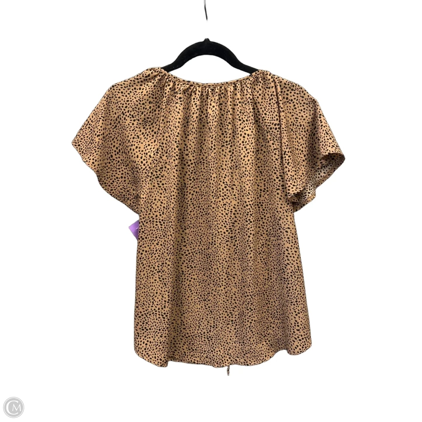 Top Short Sleeve By Shein In Animal Print, Size: M