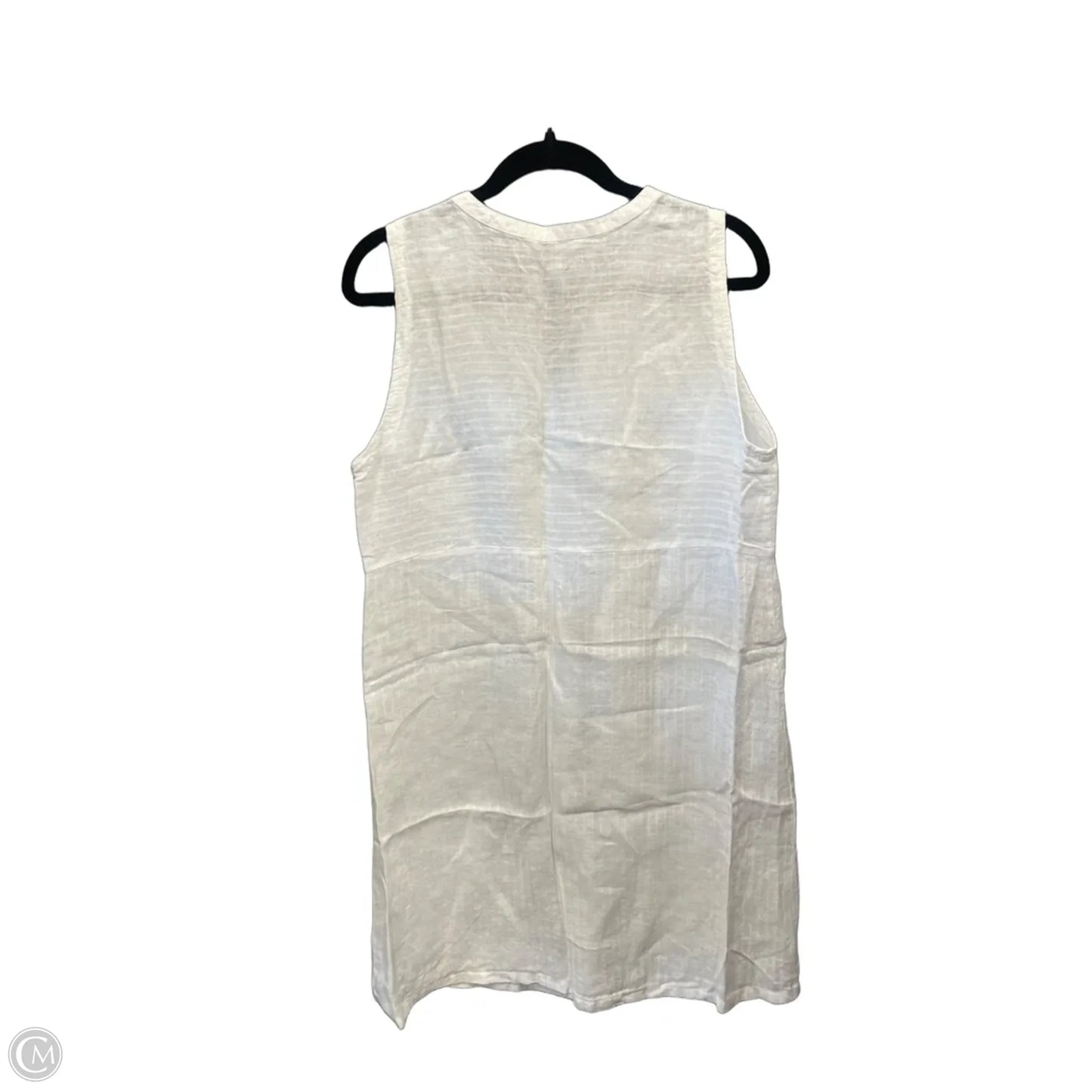 Dress Casual Midi By Garnet Hill In White, Size: M