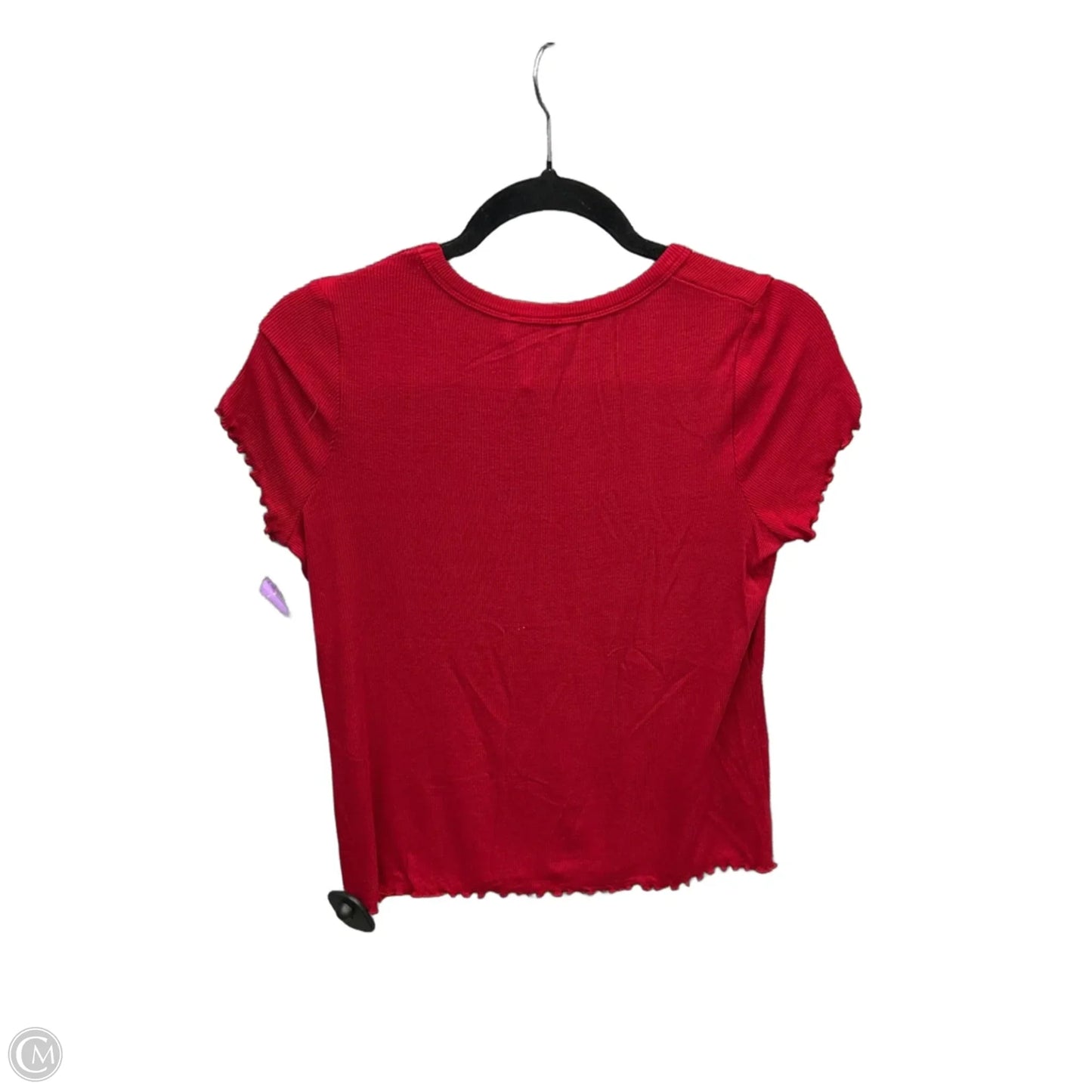 Top Short Sleeve Basic By Grace & Lace In Red, Size: S