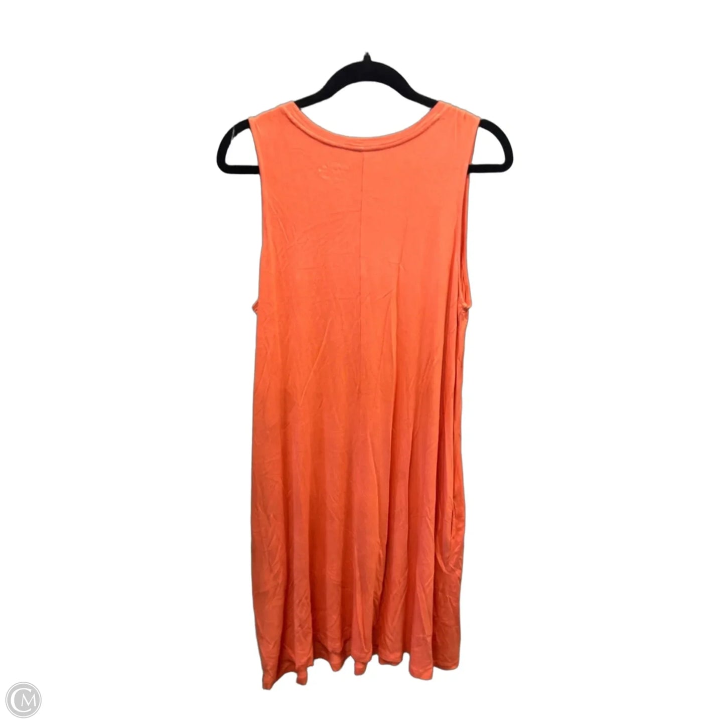 Dress Casual Midi By Time And Tru In Orange, Size: Xl