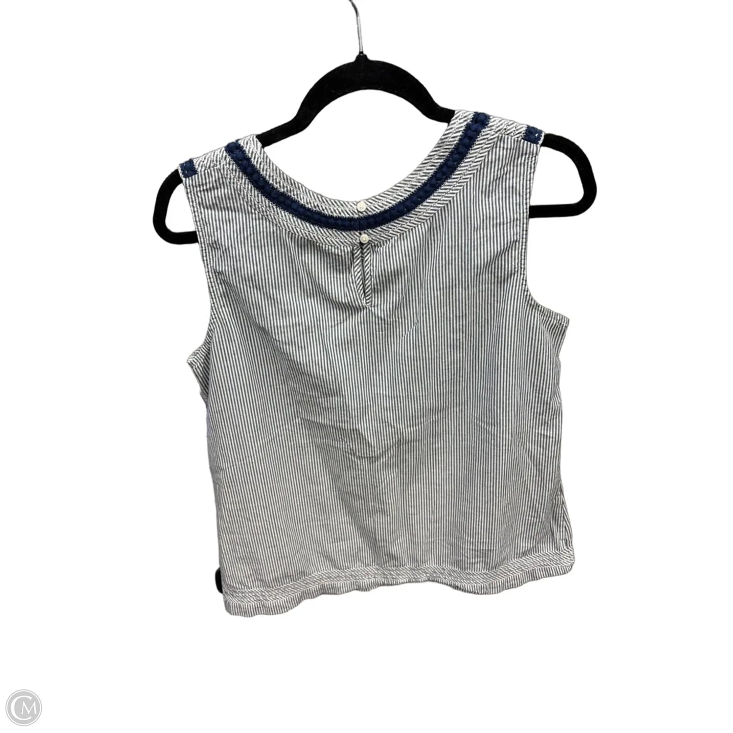 Top Sleeveless By Talbots In Striped Pattern, Size: M