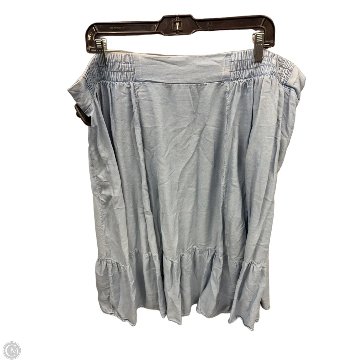 Skirt Midi By Torrid In Blue Denim, Size: 18