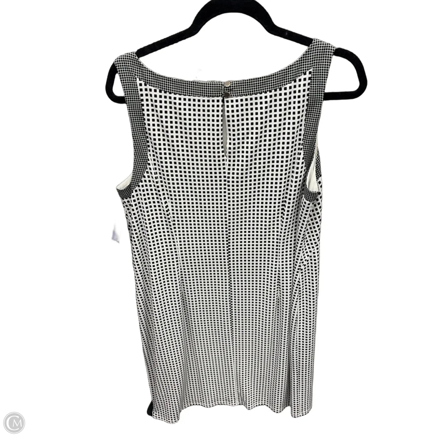 Dress Casual Midi By Ann Taylor In Black & White, Size: L
