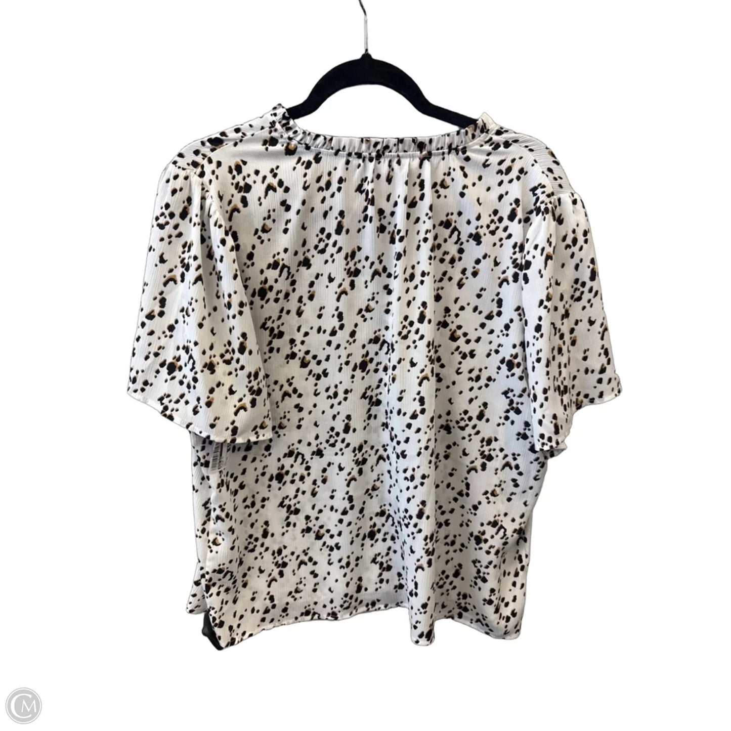 Blouse Short Sleeve By Nine West In White, Size: Xxl