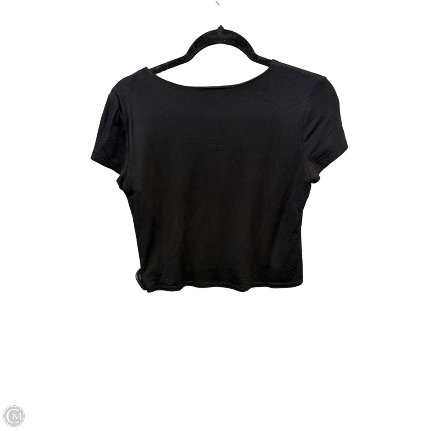 Top Short Sleeve Basic By Originality In Black, Size: L